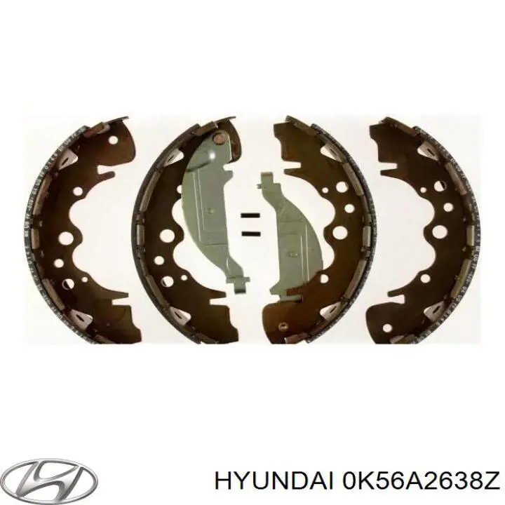 Колодки гальмові задні, барабанні 0K56A2638Z Hyundai/Kia