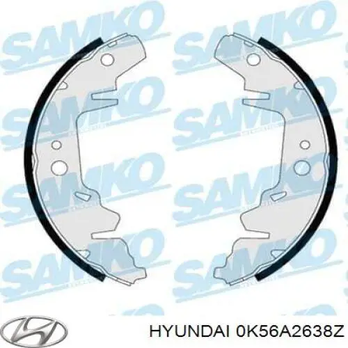Купити 0K56A2638Z Hyundai/Kia Колодки гальмові задні, барабанні