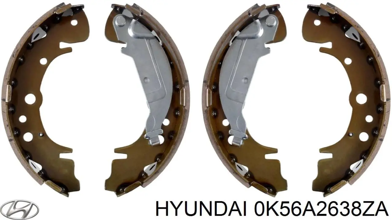 Колодки гальмові задні, барабанні 0K56A2638ZA Hyundai/Kia
