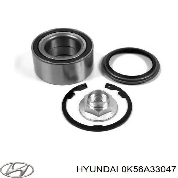 Комплект підшипник маточини передньої Hyundai/Kia 0K56A33047 ціна, від 20.26 USD