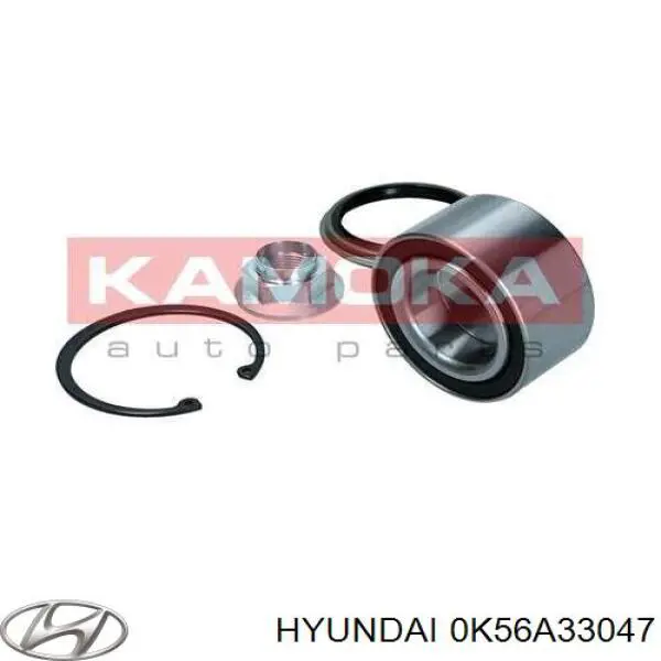 Комплект підшипник маточини передньої Hyundai/Kia 0K56A33047 ціна, від 20.26 USD