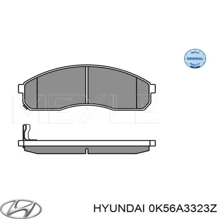 Гальмівні колодки Hyundai/Kia 0K56A3323Z ціна, від 22.91 USD