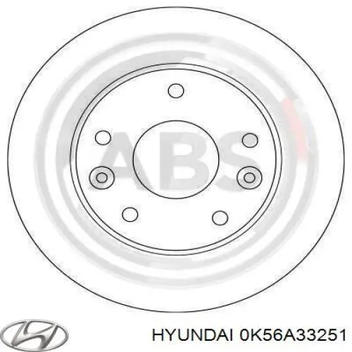 Купити 0K56A33251 Hyundai/Kia Ротор гальмівний