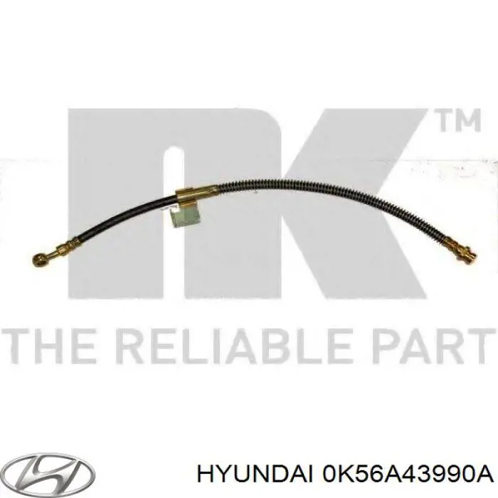 Шланг гальмівний передній, лівий 0K56A43990A Hyundai/Kia