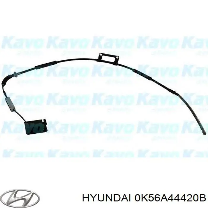 0K56A44420B Hyundai/Kia трос ручного гальма задній, лівий