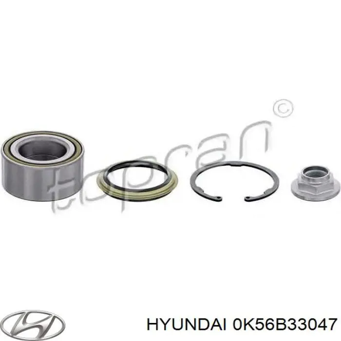 Підшипник маточини Hyundai/Kia 0K56B33047