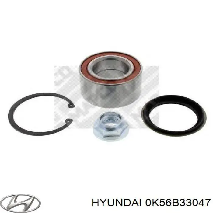 Комплект підшипник маточини передньої Hyundai/Kia 0K56B33047 ціна, від 20.98 USD