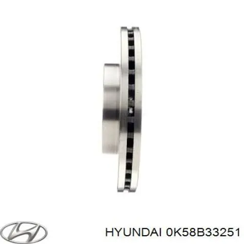 Диск переднього гальма Hyundai/Kia 0K58B33251 ціна, від 49.51 USD