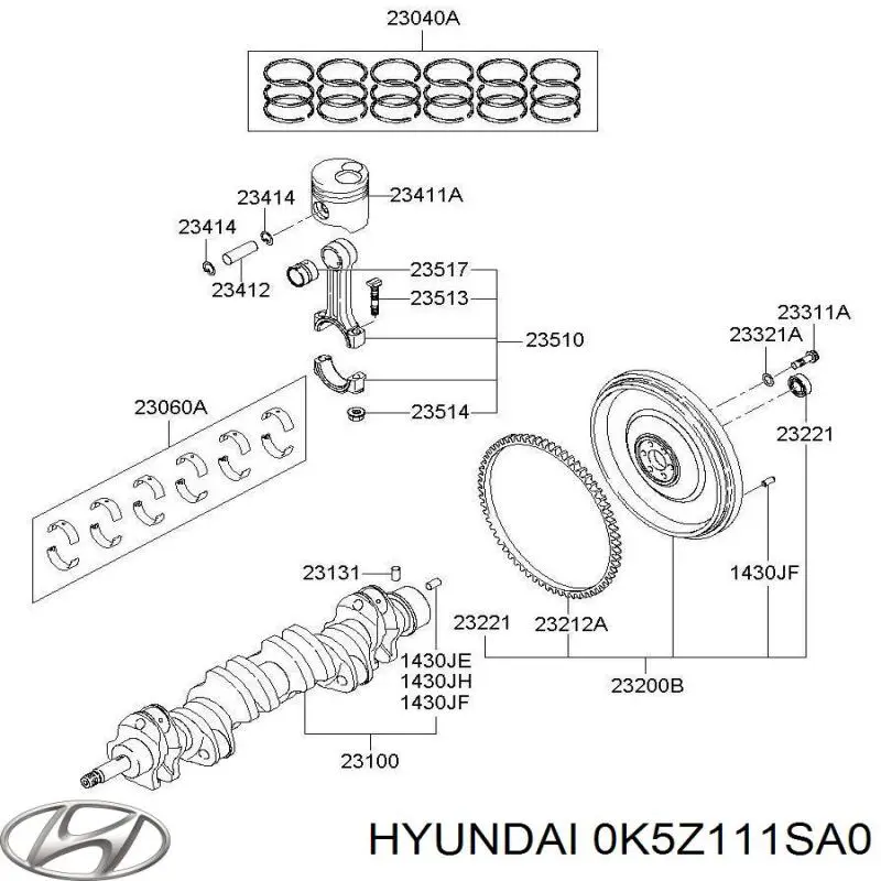  0K5Z111SA0 Hyundai/Kia