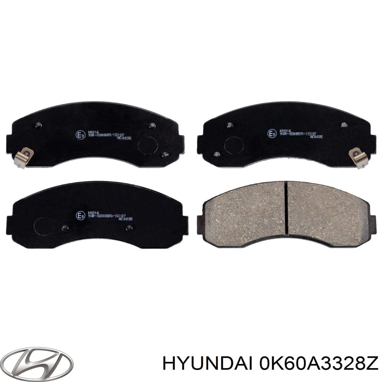Купити 0K60A3328Z Hyundai/Kia Колодки гальмівні передні, дискові