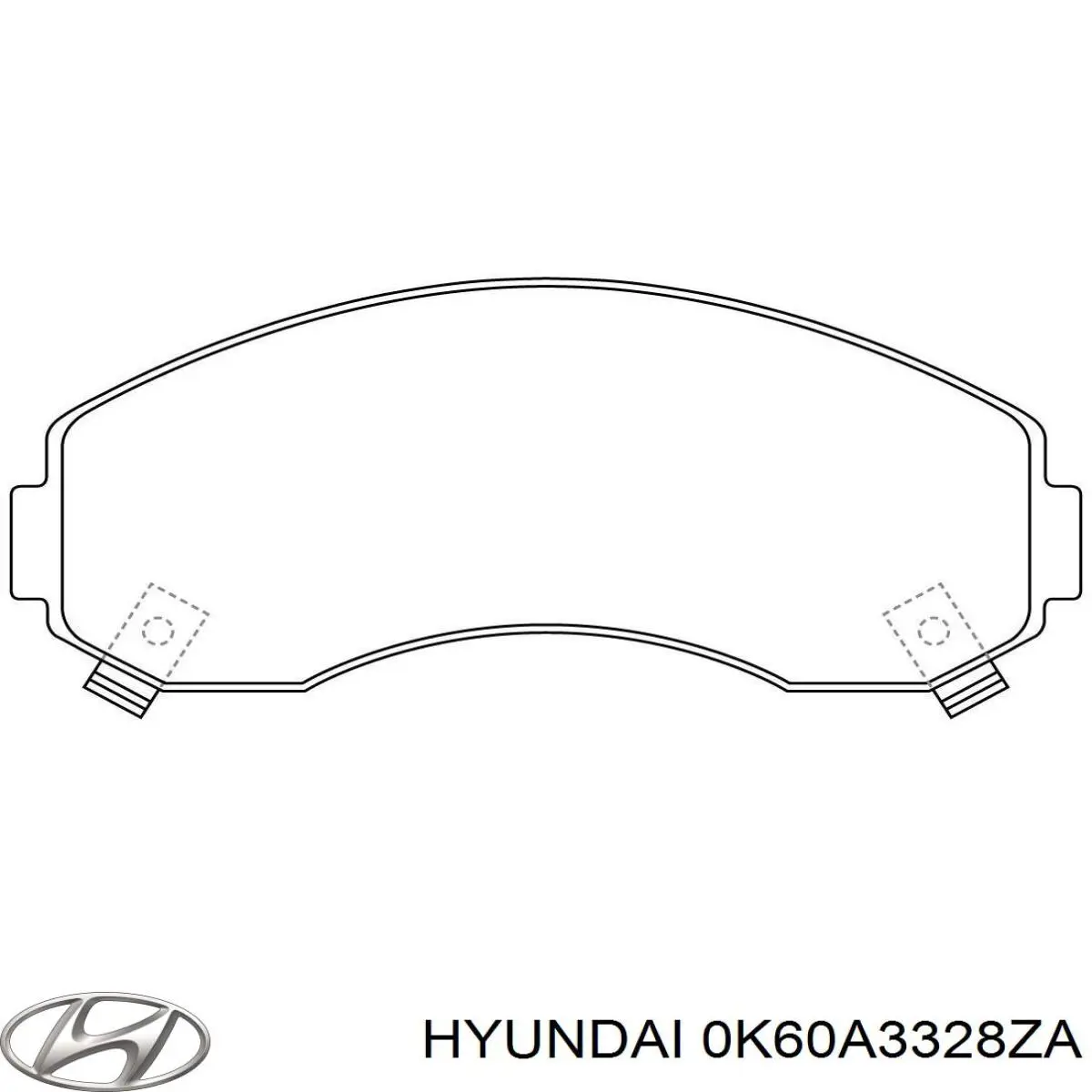 Купити 0K60A3328ZA Hyundai/Kia Колодки гальмівні передні, дискові