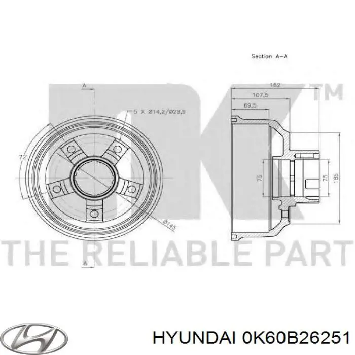 Барабан гальмівний задній LPR 7D0696 ціна, від 59.07 USD