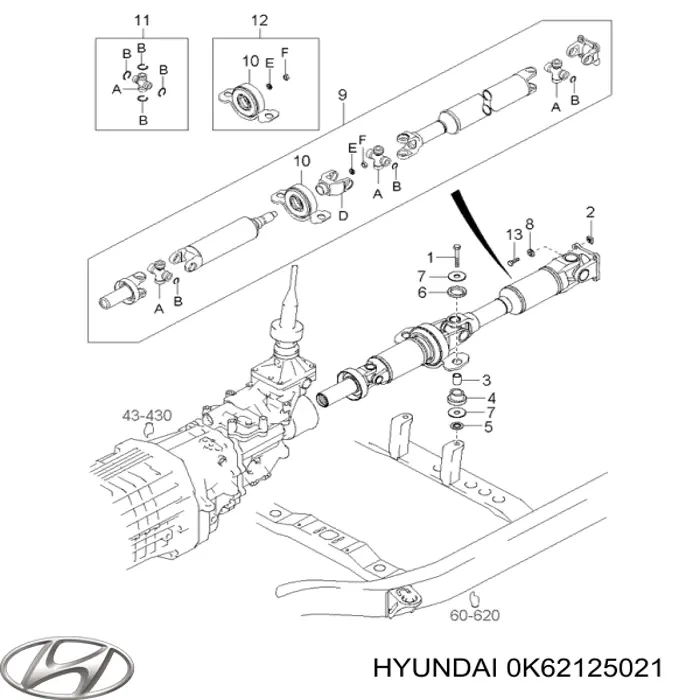  0K62125021 Hyundai/Kia