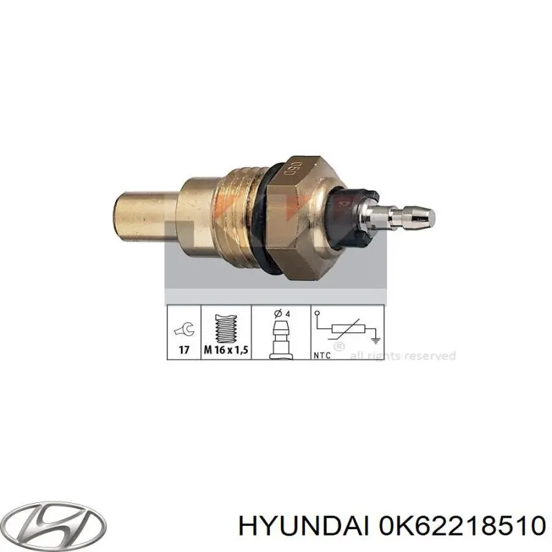 Купити 0K62218510 Hyundai/Kia Датчик температури охолоджуючої рідини