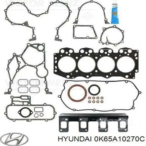 0K65A10270F Hyundai/Kia Набір прокладок двигуна