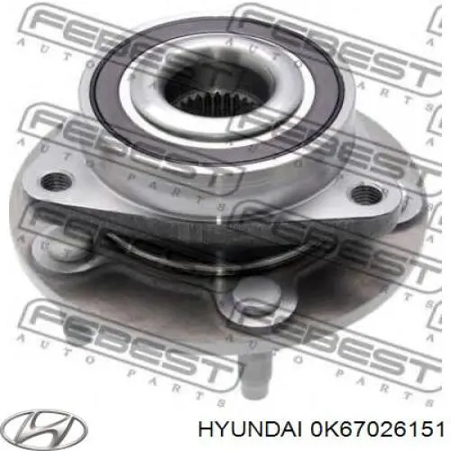 Підшипник задньої ступиці 0K67026151 Hyundai/Kia