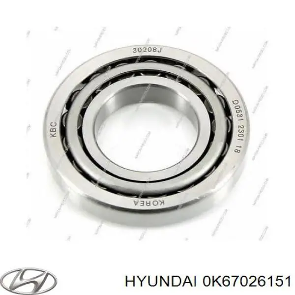 0K67026151 Hyundai/Kia Підшипник ступиці задньої