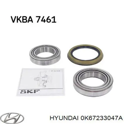 Підшипник маточини передньої, зовнішній Hyundai/Kia 0K67233047A ціна, від 24.83 USD