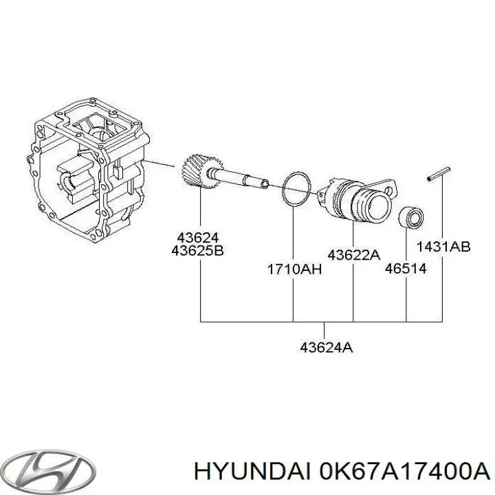  Hyundai/Kia 0K67A17400A ціна, від 47.83 USD