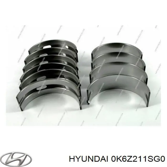 Вкладиші коленвала, корінні, комплект, стандарт (STD) Hyundai/Kia 210204X910 ціна, від 14.12 USD