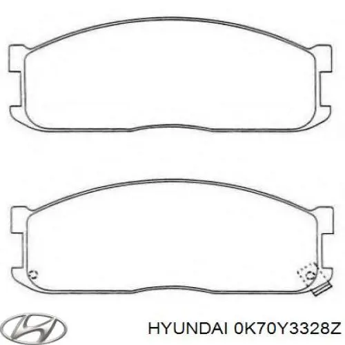 0K70Y3328Z Hyundai/Kia колодки гальмівні передні, дискові