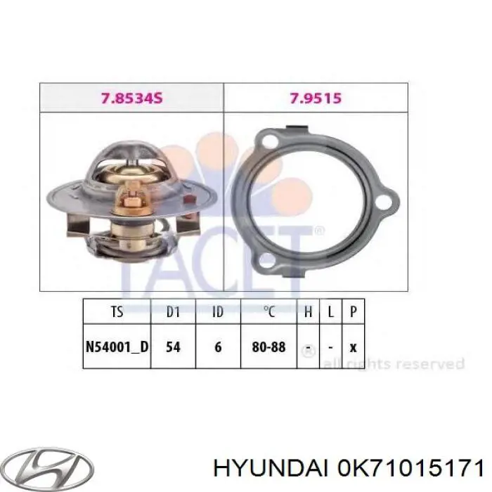 0K71015171 Hyundai/Kia термостат