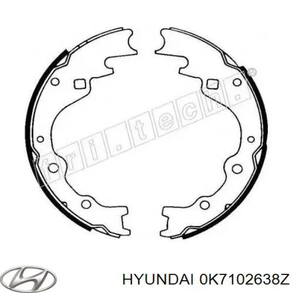 0K7102638Z Hyundai/Kia колодки гальмові задні, барабанні