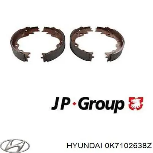 0K7102638Z Hyundai/Kia Колодки гальмівні задні, барабанні