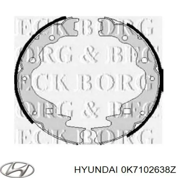 Колодки гальмові задні, барабанні Hyundai/Kia 0K7102638Z ціна, від 27.43 USD