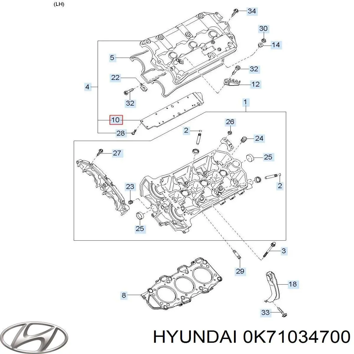 0K71034700 Hyundai/Kia Стійка передня
