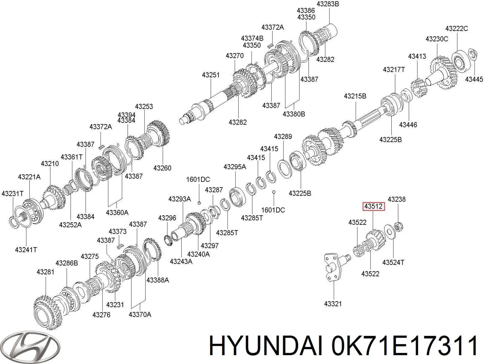  0K71E17311A Hyundai/Kia