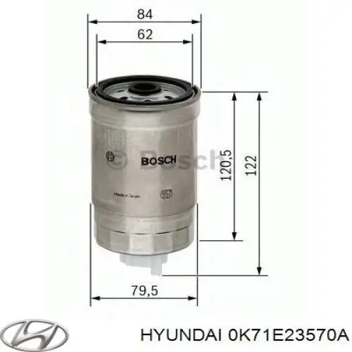 0K71E23570A Hyundai/Kia фільтр паливний