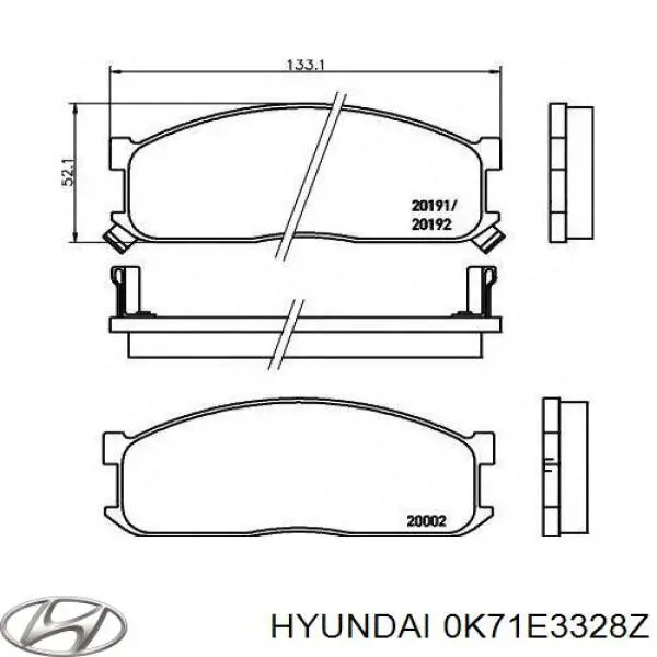 Гальмівні колодки Hyundai/Kia 0K71E3328Z ціна, від 23.09 USD