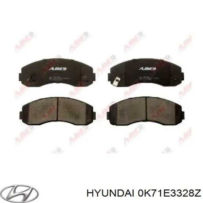 Передні тормозні колодки 0K71E3328Z Hyundai/Kia