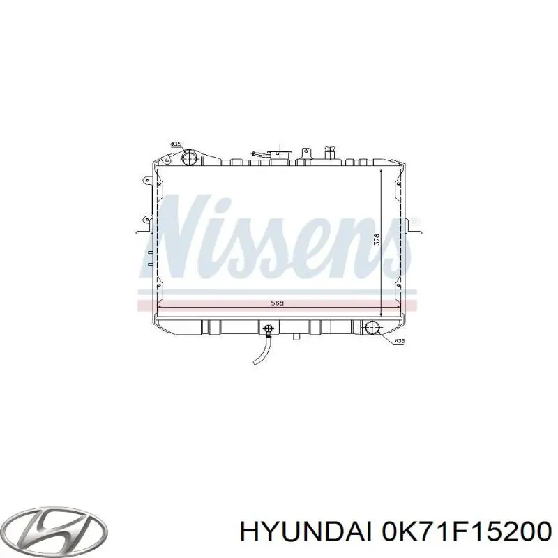0K71F15200 Hyundai/Kia радіатор охолодження двигуна