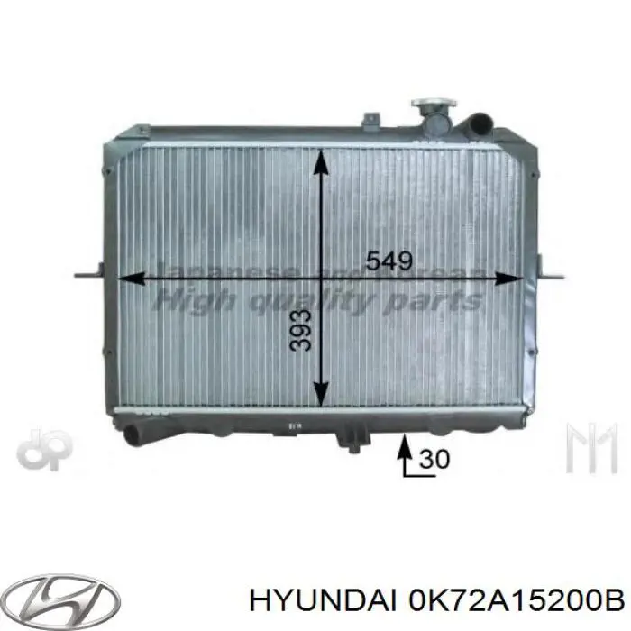 Радіатор основний Hyundai/Kia 0K72A15200B ціна, від 102.00 USD