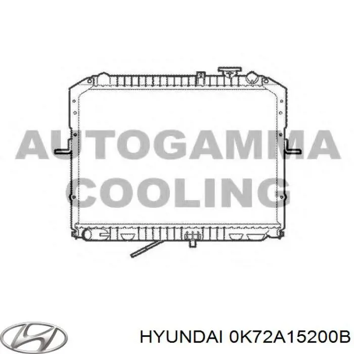 Радіатор 0K72A15200B Hyundai/Kia