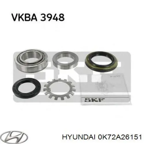 Задній підшипник Hyundai/Kia 0K72A26151