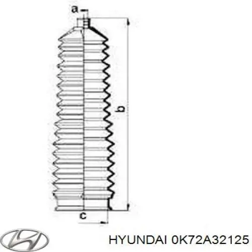 Купити 0K72A32125 Hyundai/Kia Пильник тяги