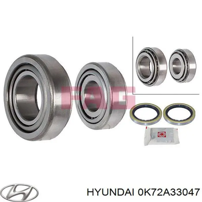 Купити 0K72A33047 Hyundai/Kia Підшипник маточини задньої, внутрішній