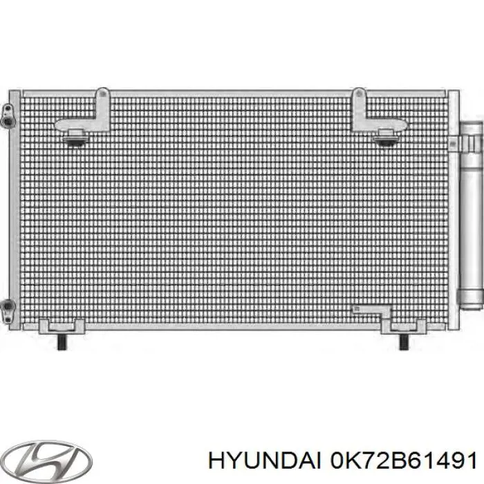 Конденсатор кондиціонера Hyundai/Kia 0K72B61491 ціна, від 623.58 USD