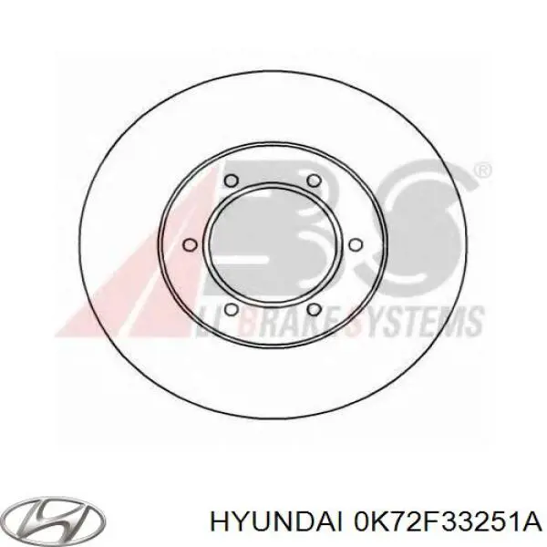 Диск переднього гальма Hyundai/Kia 0K72F33251A ціна, від 38.29 USD