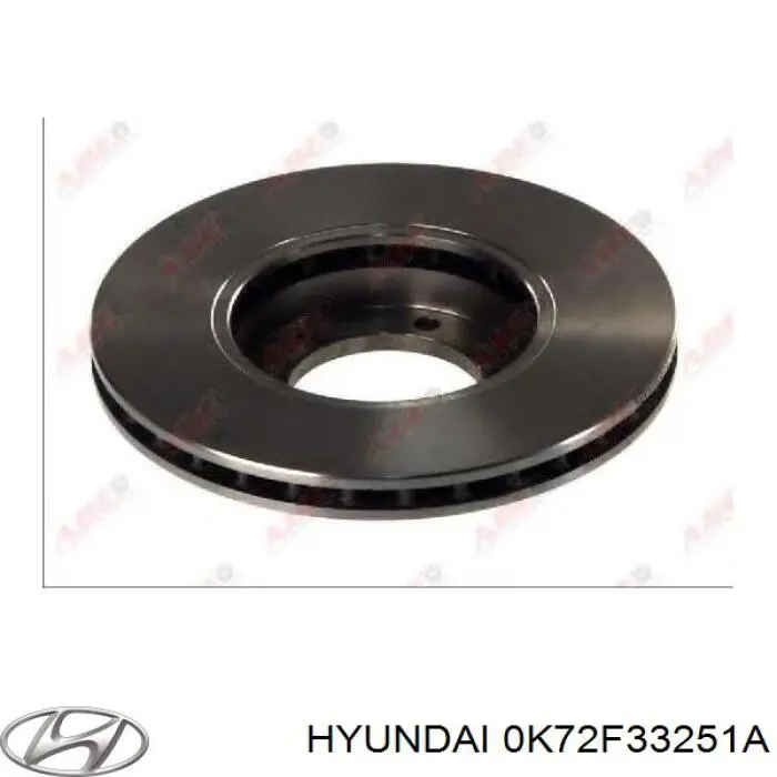 0K72F33251A Hyundai/Kia Гальмо дискове переднє