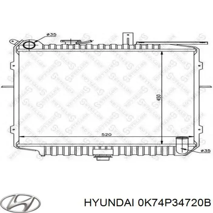 0K74P34720B Hyundai/Kia Ліва передня стійка