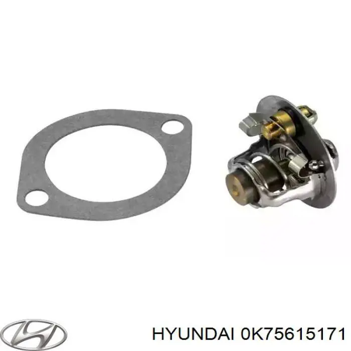 Купити 0K75615171 Hyundai/Kia Термостат в корпусі