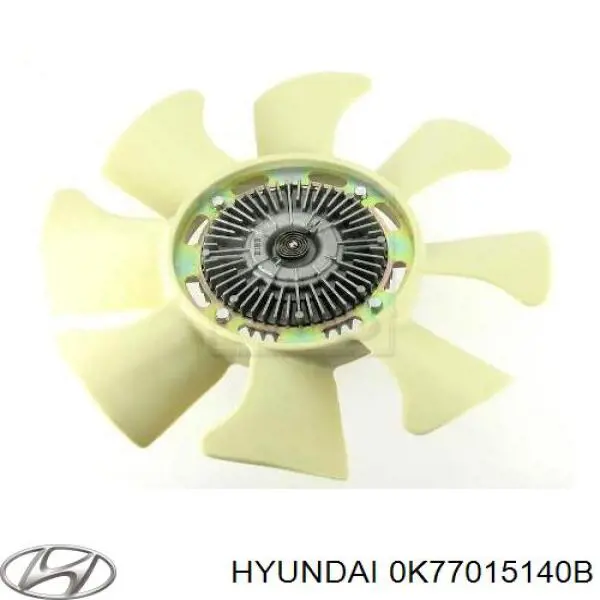 Вентилятор/крильчатка радіатора охолодження 0K77015140B Hyundai/Kia