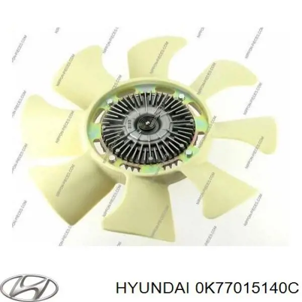 0K77015140C Hyundai/Kia вентилятор/крильчатка радіатора охолодження