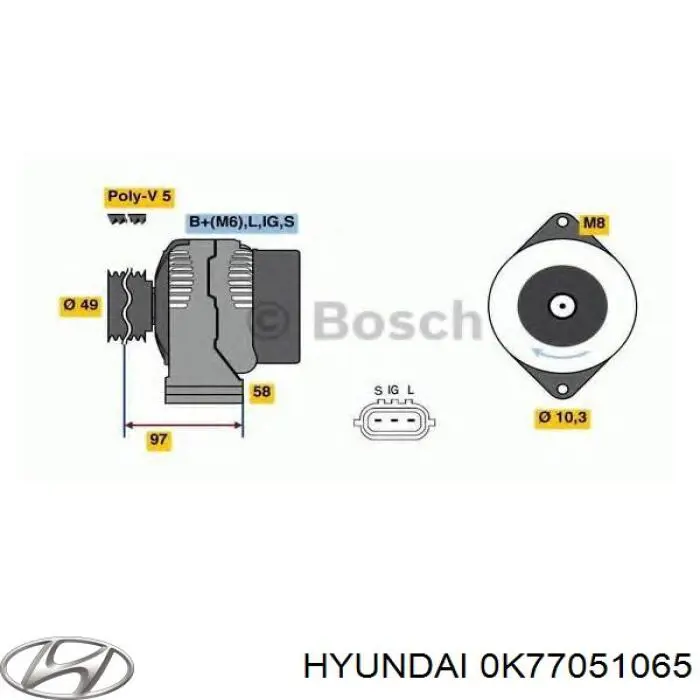  0K77051065 Hyundai/Kia