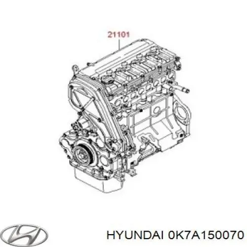 Купити 0K7A150070 Hyundai/Kia Буфер бампера переднього