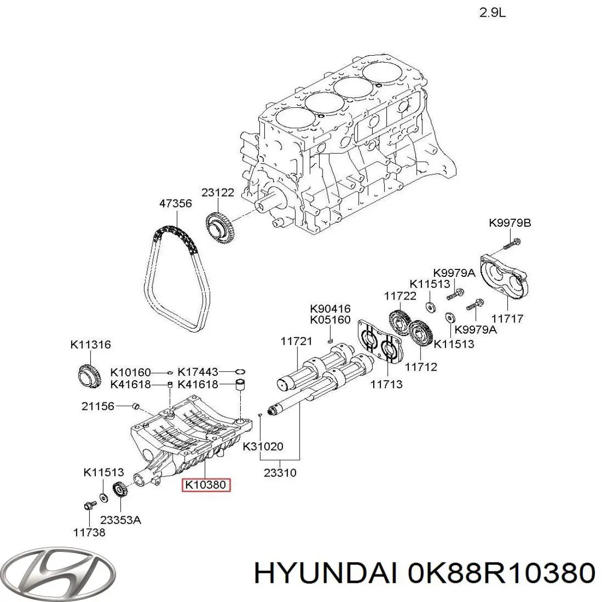 0K88R10380 Hyundai/Kia 